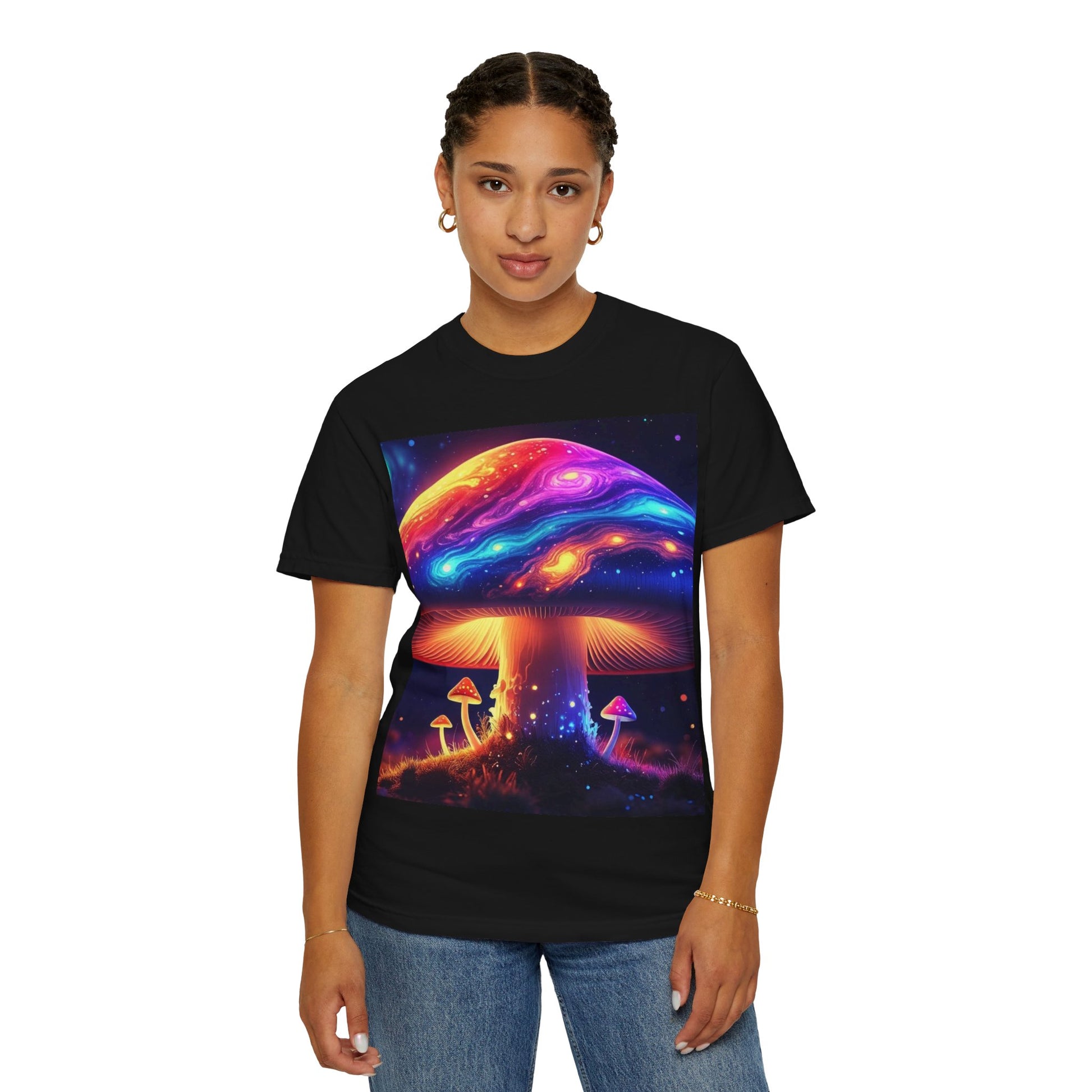 Psychedelic Mushroom T-Shirt, Colorful Tie-Dye Tee, Unisex Graphic Shirt, Art Lovers Apparel, Festival Wear, Unique Gift Idea