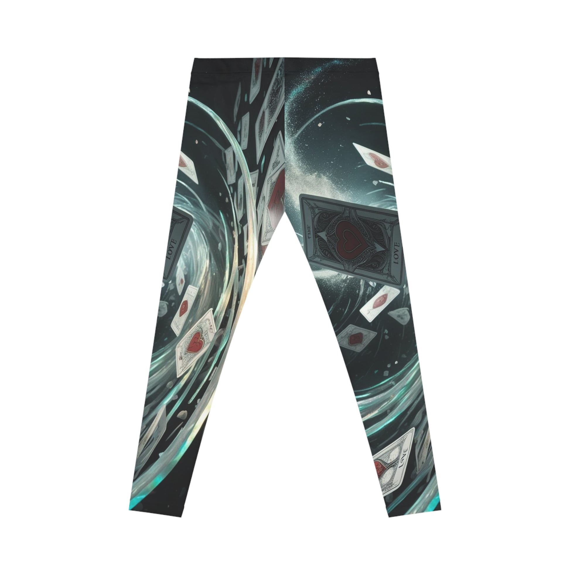 Mystical Playing Cards Women's Casual Leggings, Yoga Pants, Gym Wear, Gift for Her, Trendy Activewear, Unique AOP Leggings