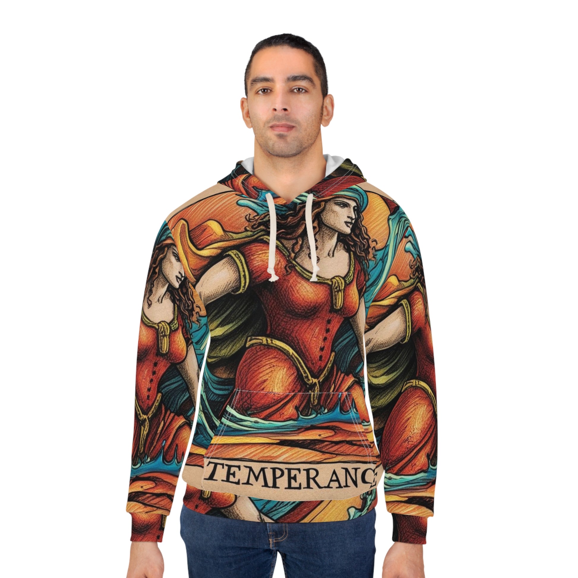 Stunning Temperance Unisex Pullover Hoodie, Art-Inspired Streetwear, Cozy Gift for Art Lovers, Unique Fashion for Every Occasion