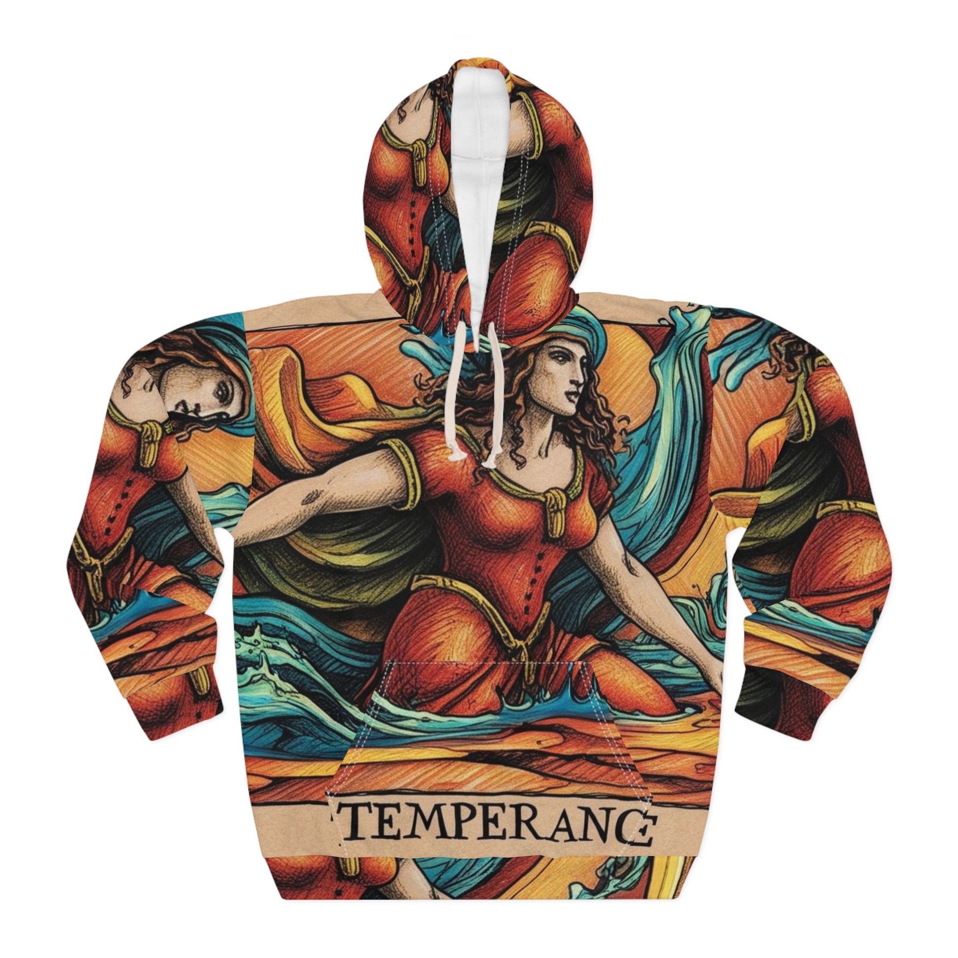 Stunning Temperance Unisex Pullover Hoodie, Art-Inspired Streetwear, Cozy Gift for Art Lovers, Unique Fashion for Every Occasion