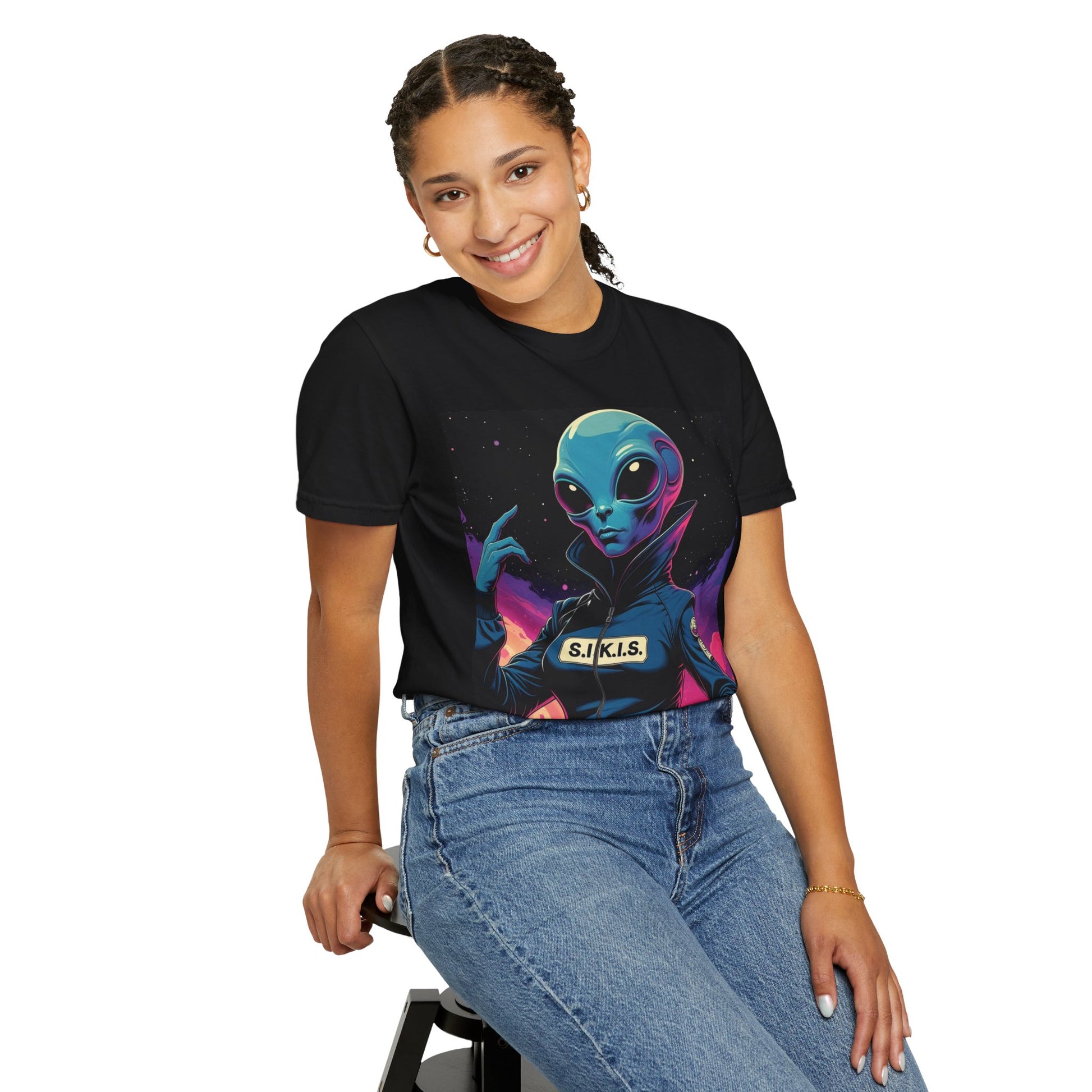 Galactic Style Unisex T-Shirt - Alien Graphic Tee, Space Theme Shirt, Trendy Apparel, Gift for Sci-Fi Lovers, Cool Tees
