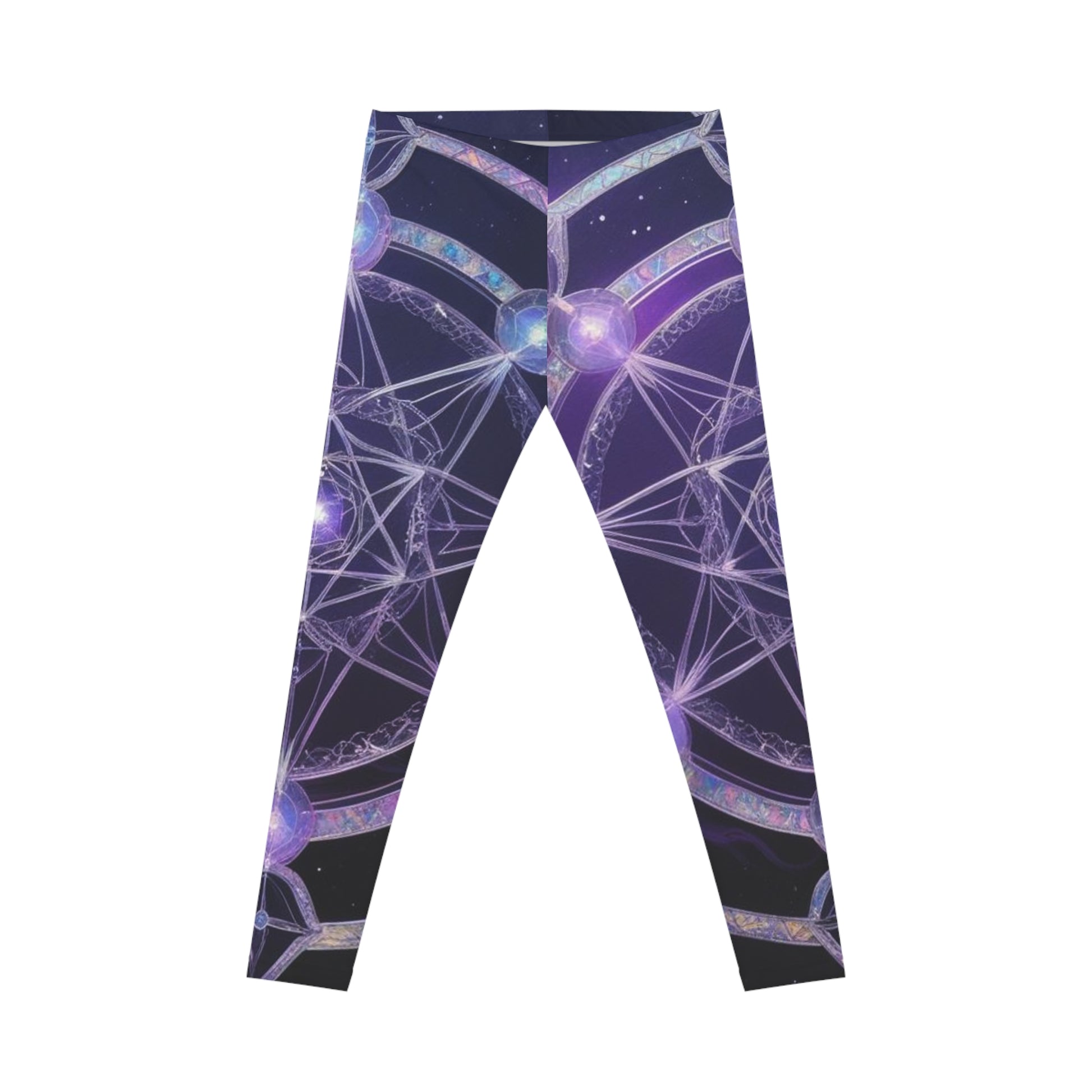 Mystical Geometry Women's Leggings, Casual Yoga Pants, Comfortable Activewear, Boho Athleisure, Gift for Fitness Enthusiasts
