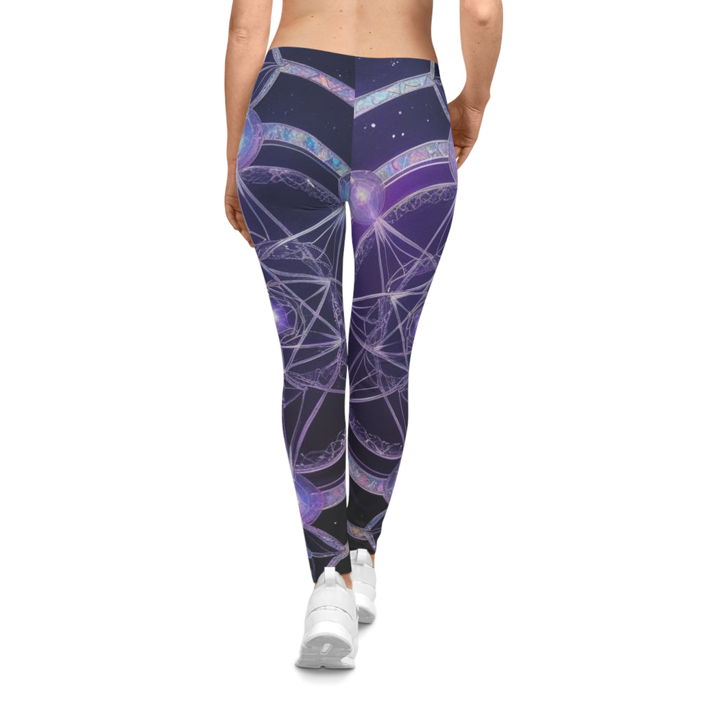 Mystical Geometry Women's Leggings, Casual Yoga Pants, Comfortable Activewear, Boho Athleisure, Gift for Fitness Enthusiasts