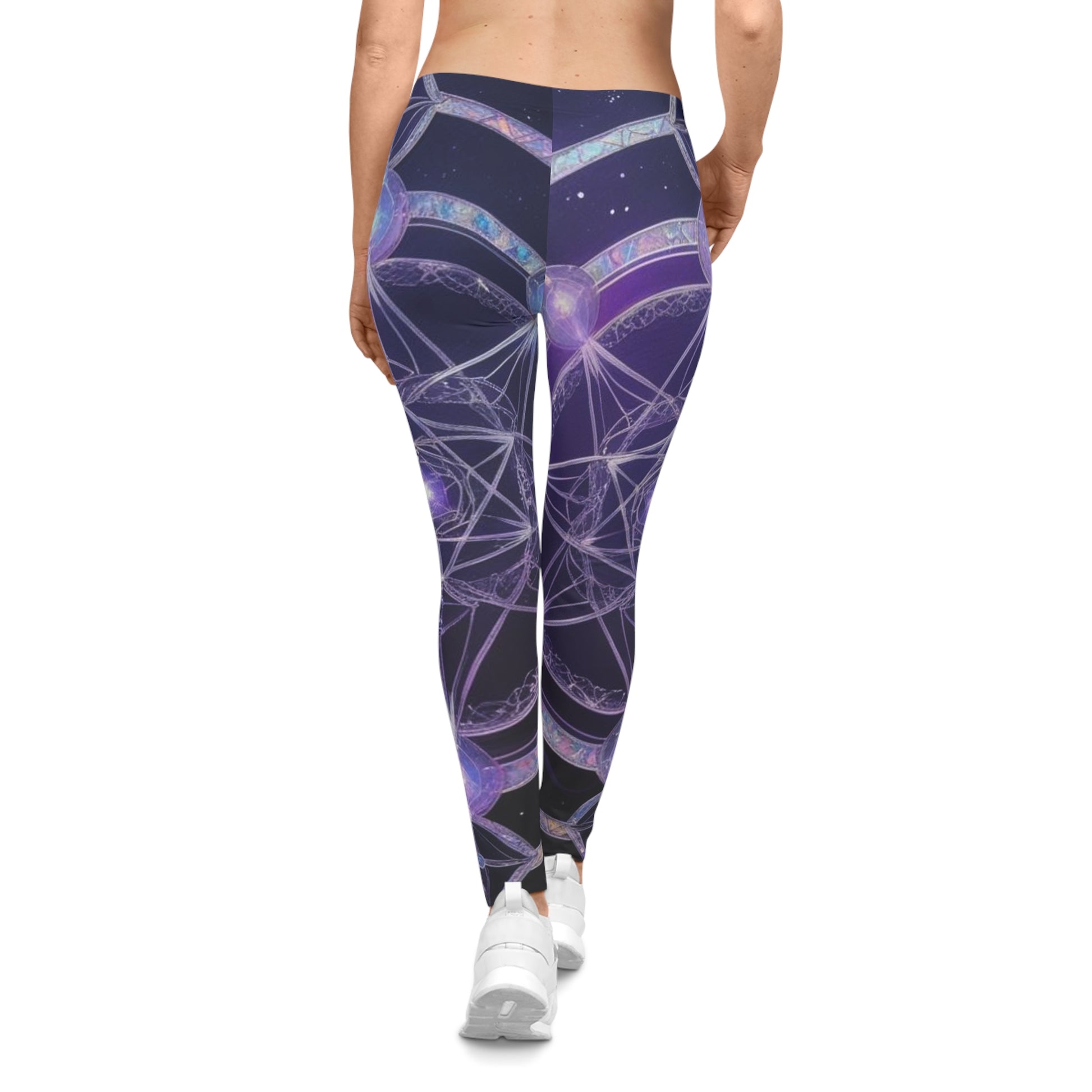 Mystical Geometry Women's Leggings, Casual Yoga Pants, Comfortable Activewear, Boho Athleisure, Gift for Fitness Enthusiasts