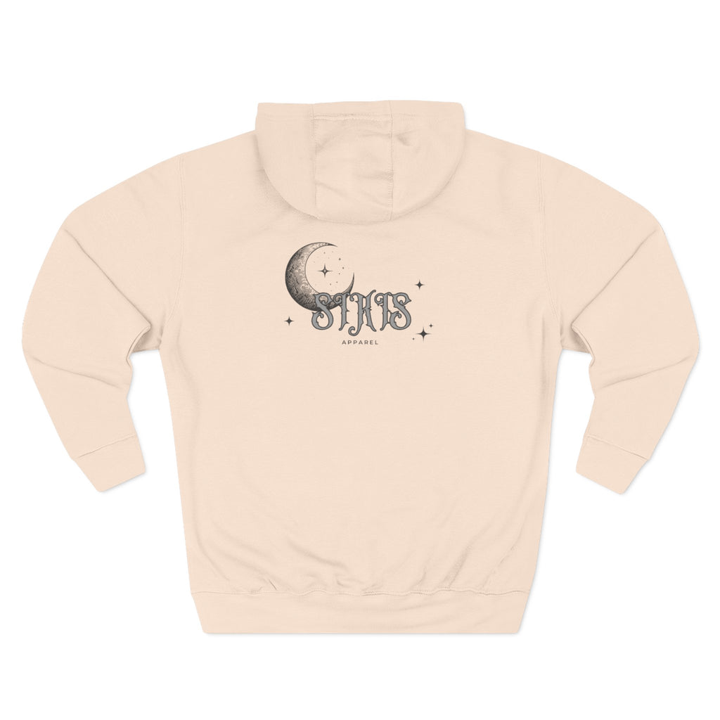 Dreamy Celestial Fleece Hoodie | Cozy Astrological Sweatshirt | Perfect for Stargazers, Book Lovers, Astrology Gifts, Hypnotic Vibes