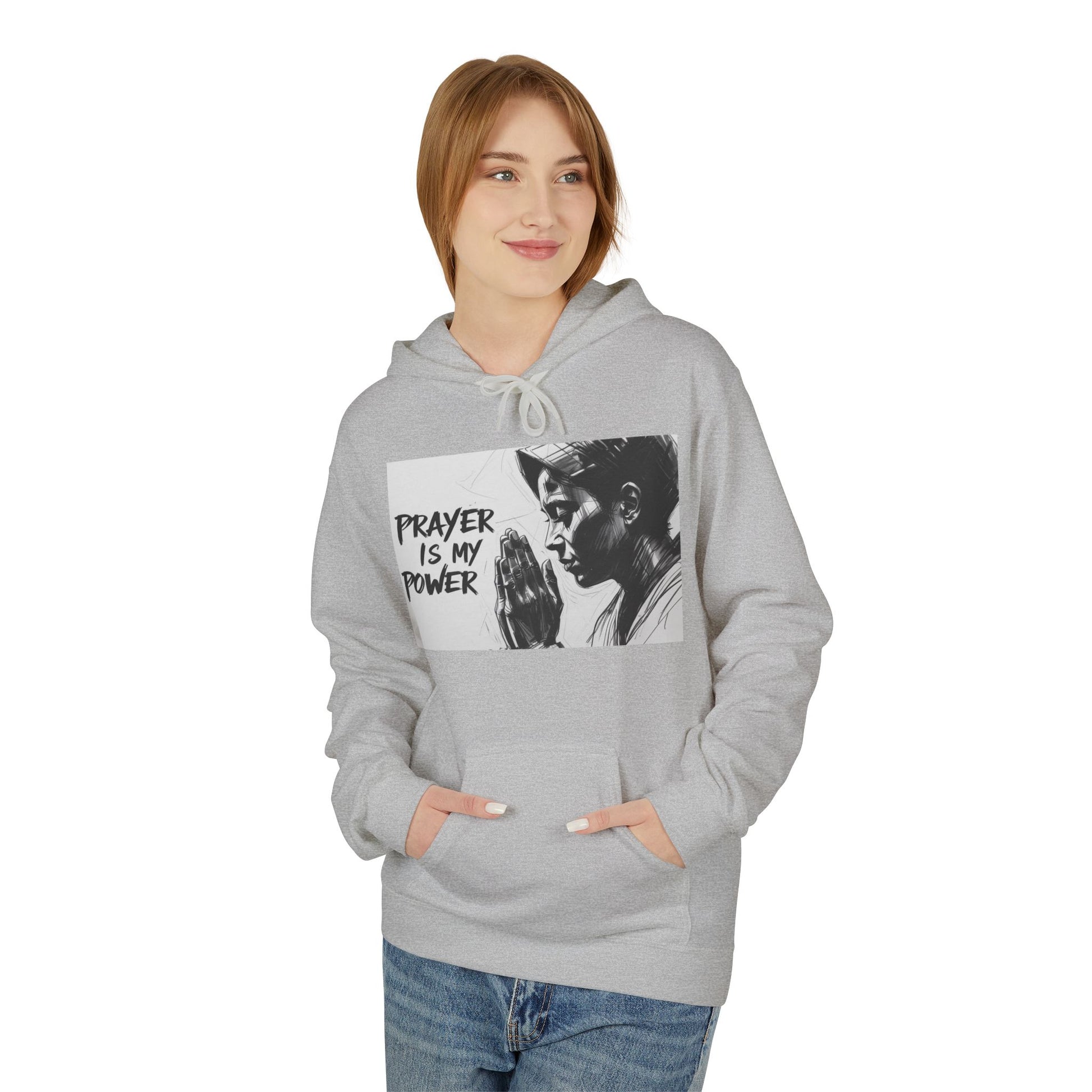 Inspirational Prayer Power Hoodie, Motivational Sweatshirt, Spiritual Gift, Cozy Hoodie for All Occasions, Unisex Fleece