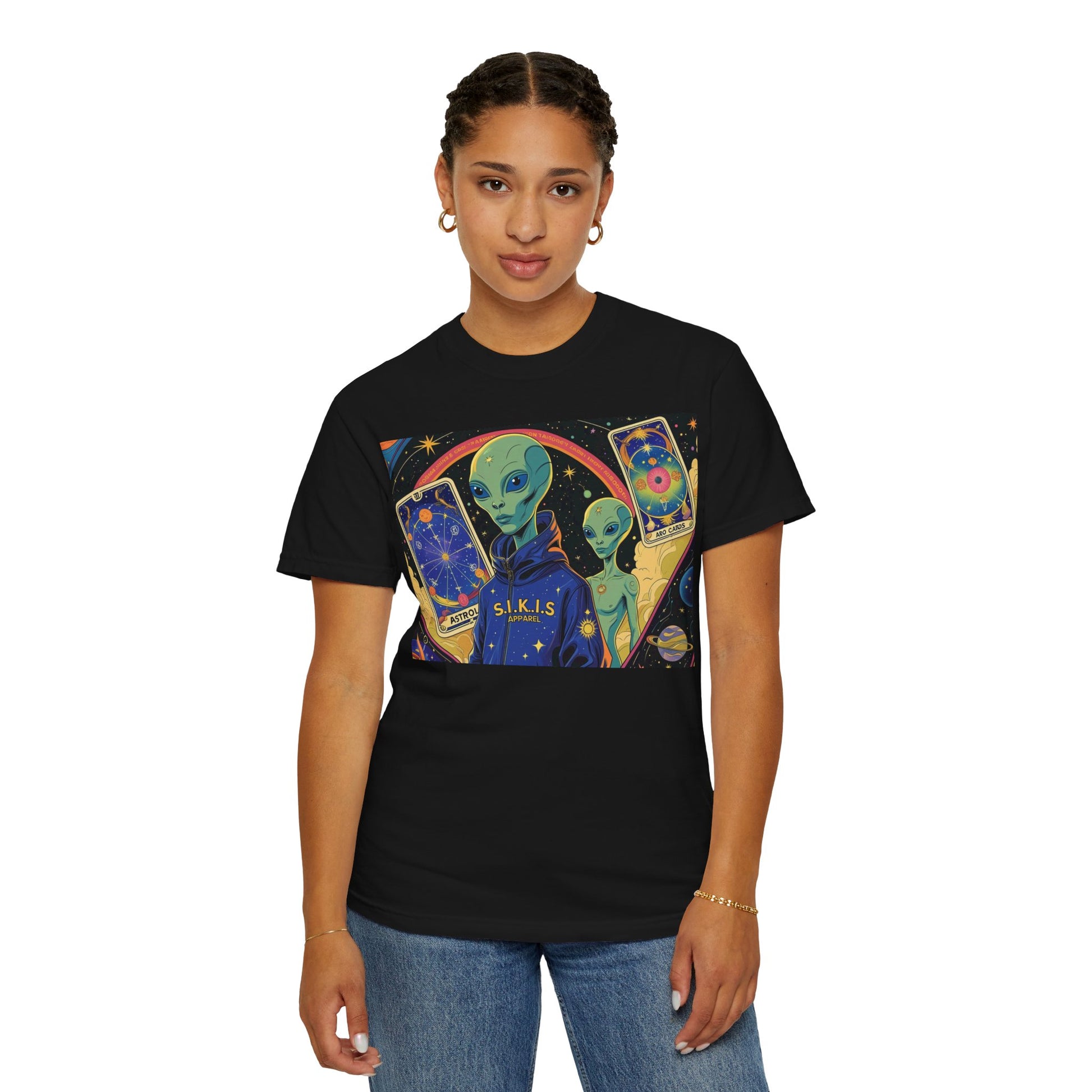 Cosmic Alien T-shirt for Unisex, Space Enthusiasts, Fun Gift for Sci-Fi Lovers, Unique Graphic Tee, Casual Everyday Wear