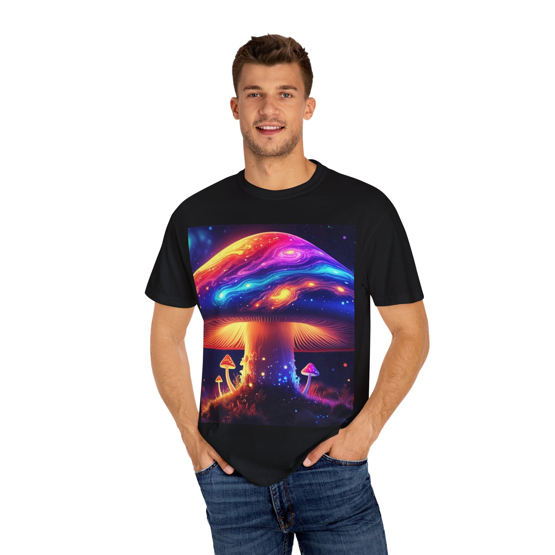 Psychedelic Mushroom T-Shirt, Colorful Tie-Dye Tee, Unisex Graphic Shirt, Art Lovers Apparel, Festival Wear, Unique Gift Idea