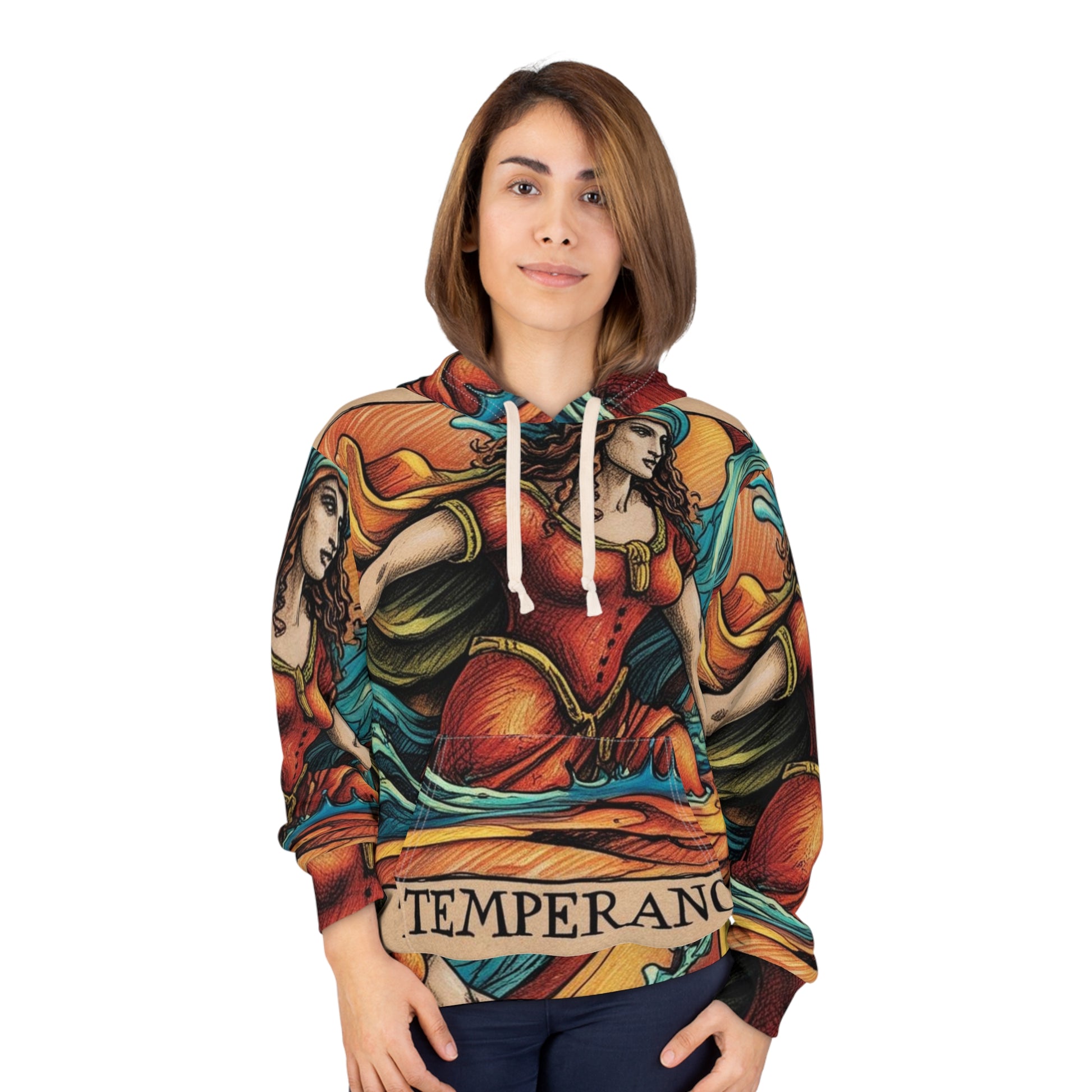Stunning Temperance Unisex Pullover Hoodie, Art-Inspired Streetwear, Cozy Gift for Art Lovers, Unique Fashion for Every Occasion