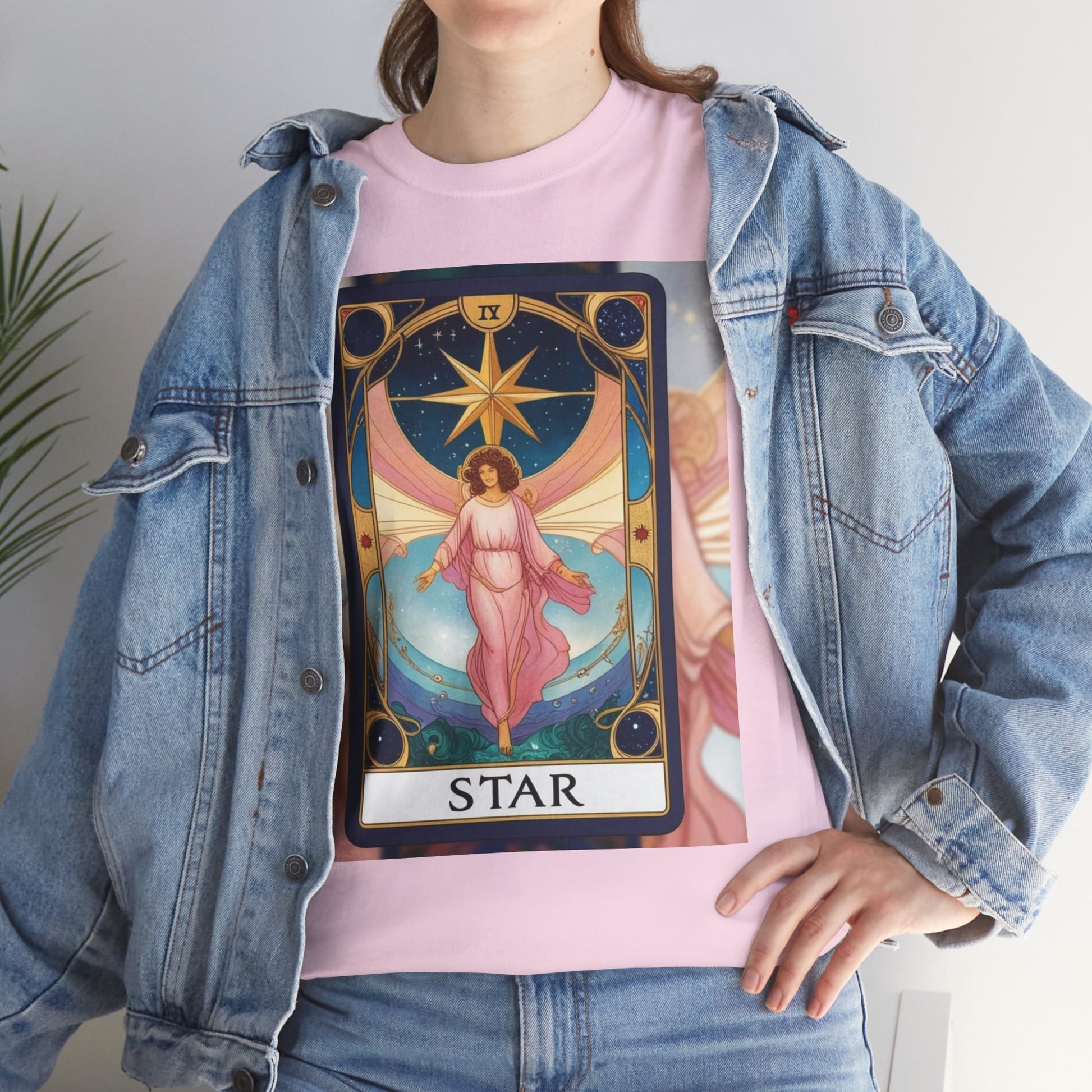 Lightweight Tarot Star Tee, Astrology T-Shirt, Unisex Cotton Top, Gift for Mystic Lovers, Celestial Shirt, Horoscope Apparel